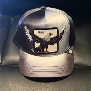 Goorin Bros Black and Silver Eagle Cap free